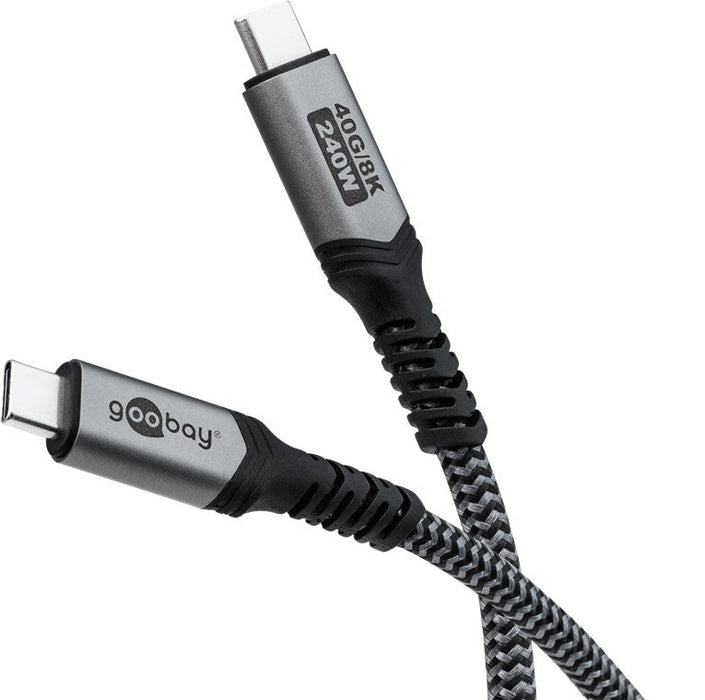 EAN 4040849742118 - Goobay 74211 cable USB 1 m USB C Negro, Gris imagen 1