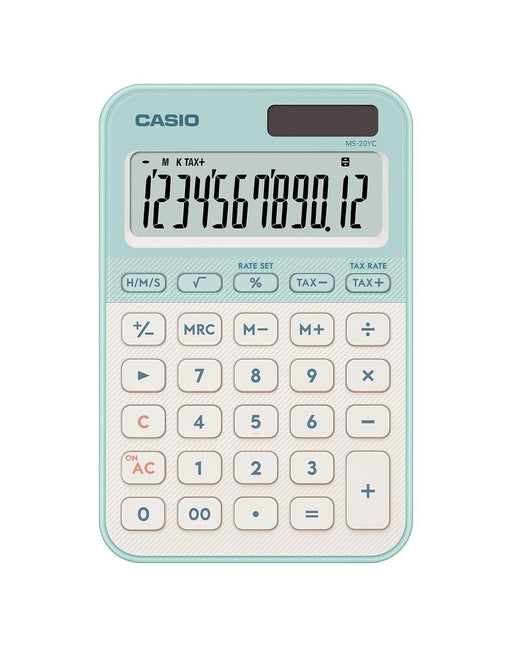 EAN 4549526621284 - Casio MS-20YC calculadora Escritorio Calculadora básica Verde claro imagen 1