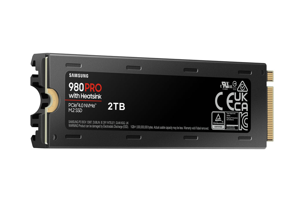 Disco Ssd Samsung 980 Pro M.2 2tb Pcie Gen4x4 2280 Rw 7000/5100, Mlc Nvme Heatsink Mz-V8p2t0cw