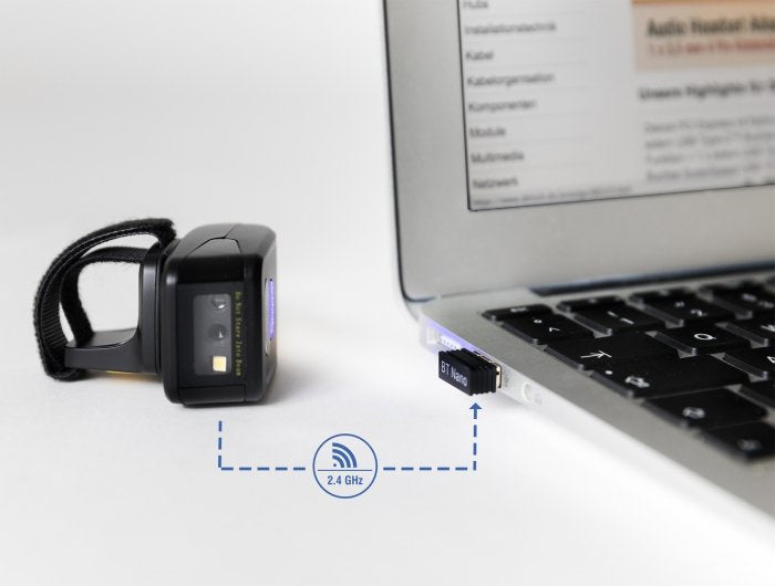 EAN 4043619905089 - DeLOCK Ring Barcode Scanner 1D and 2D with 2.4 GHz or Bluetooth Lector de códigos de barras manos libres  imagen 3
