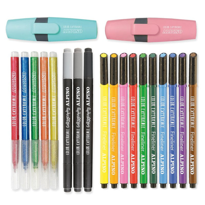 EAN 8413240609179 - Alpino AR001015 rotulador Fino Colores surtidos, Negro, Azul, Marrón, Verde, Gris, Azul claro, Verde clar imagen 2