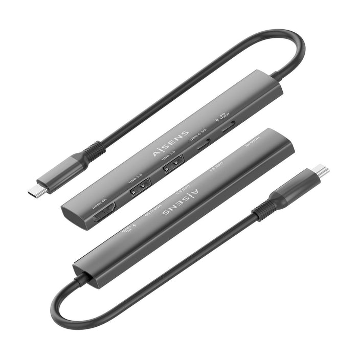 EAN 8435739903117 - AISENS ASUC-5P022-GR base para portátil y replicador de puertos Alámbrico USB 3.2 Gen 1 (3.1 Gen 1) Type- imagen 3