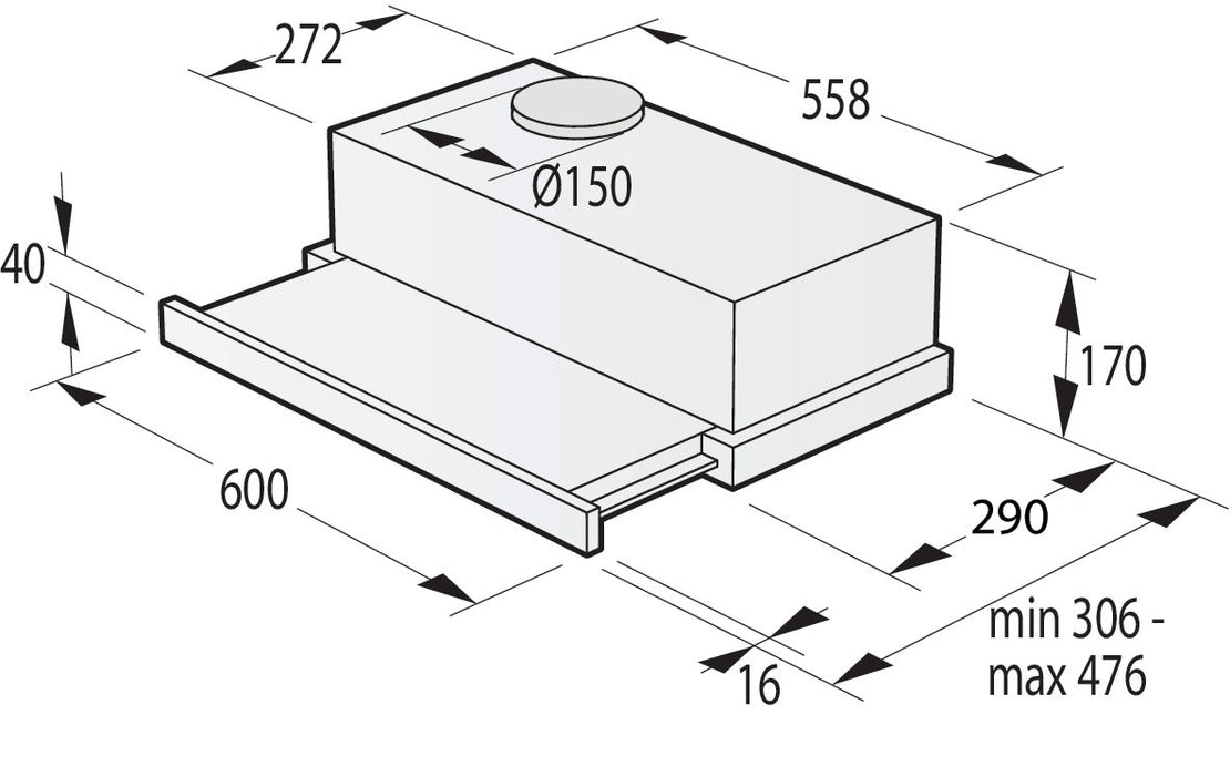 EAN 3838782388415 - Gorenje TH62E3X Semintegrada (extraíble) Acero inoxidable 350 m³/h imagen 1