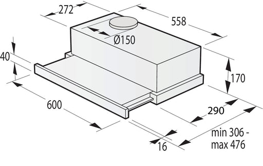 EAN 3838782388415 - Gorenje TH62E3X Semintegrada (extraíble) Acero inoxidable 350 m³/h imagen 1