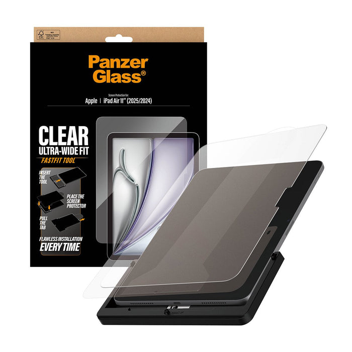 Panzerglass ® Screen Protector Ipad Air 11" (2024-2026)  Ultra-Wide Fit W. Fastfit Tool Protector De Pantalla Apple 1 Pieza(S)