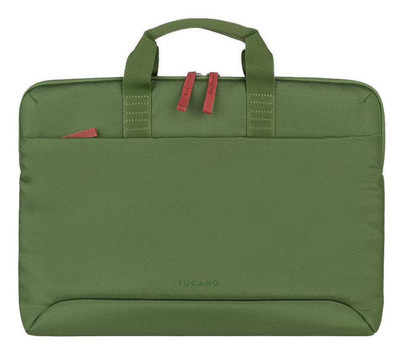 Tucano Smilza Maletin Portatil 15,6" - Tamaño Slim - Sistema Anti-Choques - Mango Doble - Verde