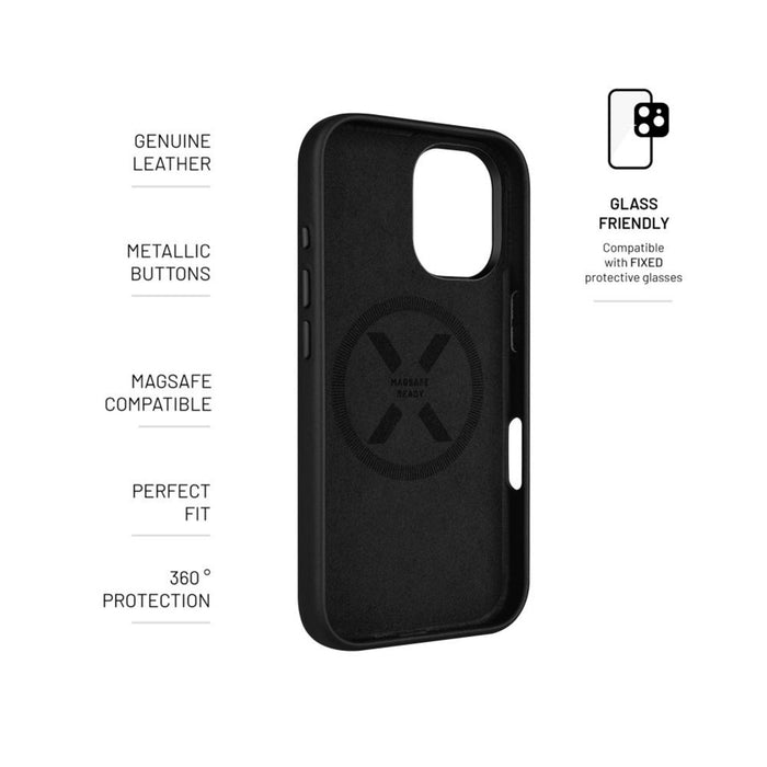 Fixed Magleather For Apple Iphone 16, Black
