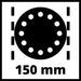 EAN 4006825640038 - Einhell TC-PE 150 Lijadora excéntrica 10500 RPM Negro, Rojo imagen 3