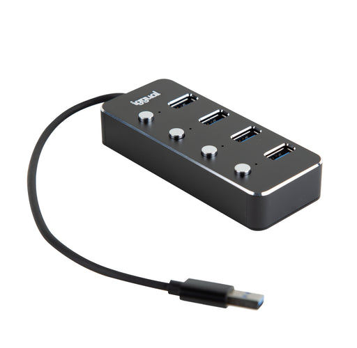 EAN 8435364318478 - iggual IGG318478 hub de interfaz USB 3.2 Gen 1 (3.1 Gen 1) Type-A 5000 Mbit/s Negro imagen 1
