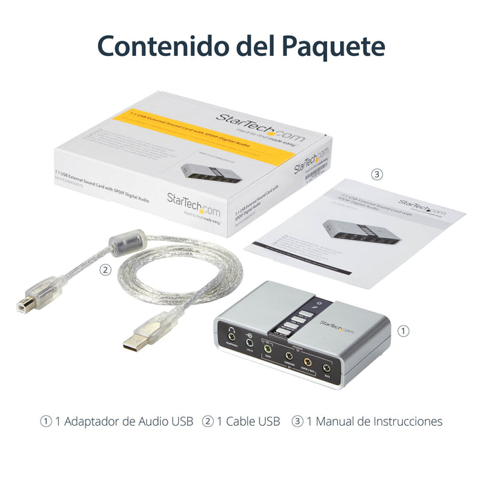EAN 0065030835466 - StarTech.com ICUSBAUDIO7D tarjeta de audio 7.1 canales imagen 12