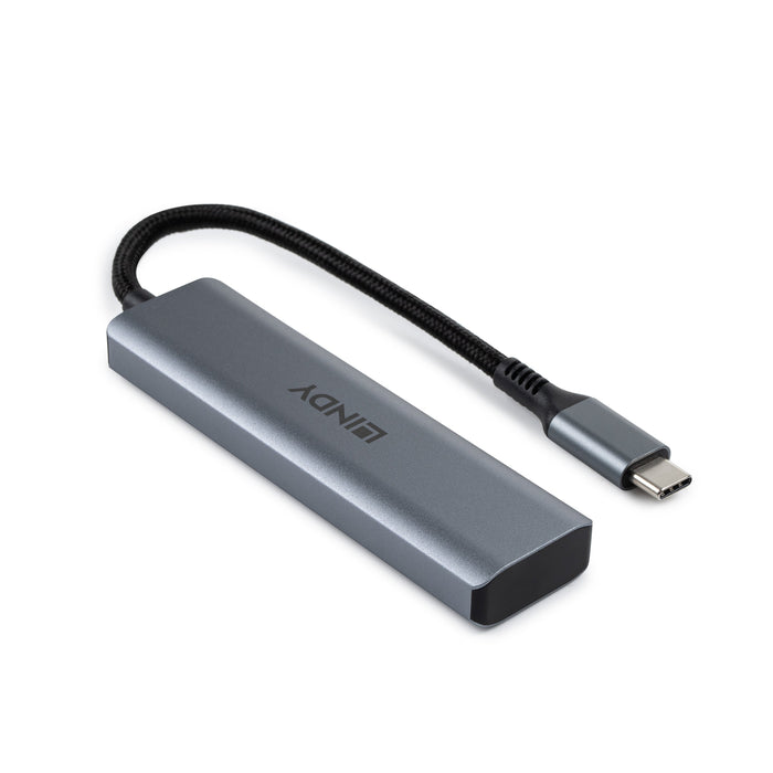 EAN 4002888434140 - Lindy 43414 hub de interfaz USB 3.2 Gen 2 (3.1 Gen 2) Type-C 10000 Mbit/s Gris imagen 5