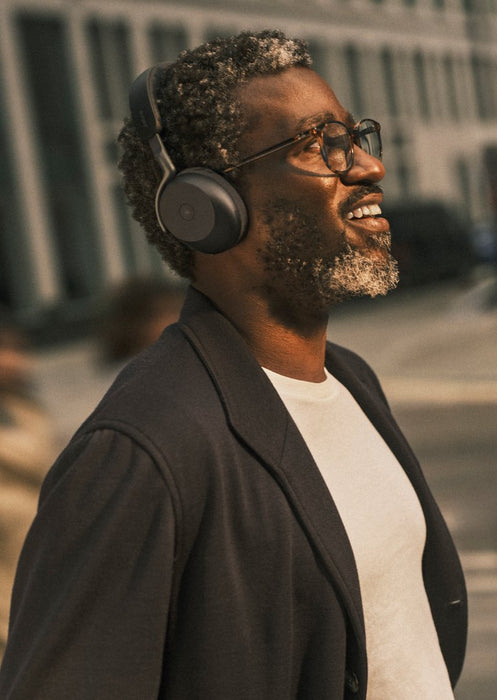 Auriculares  Jabra Evolve3 75 Ms + Ladestation + Link 390c Negro