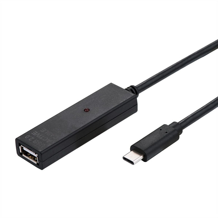 Value Usb 2.0 Verlngerung, Aktiv, Mit Repeater, A-C, Schwarz, 15 M