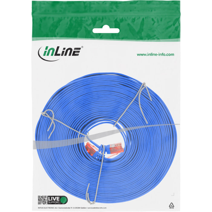 Inline Flat Ultraslim Cable De Red U/Utp Cat.6 Gigabit Ready Azul 7m