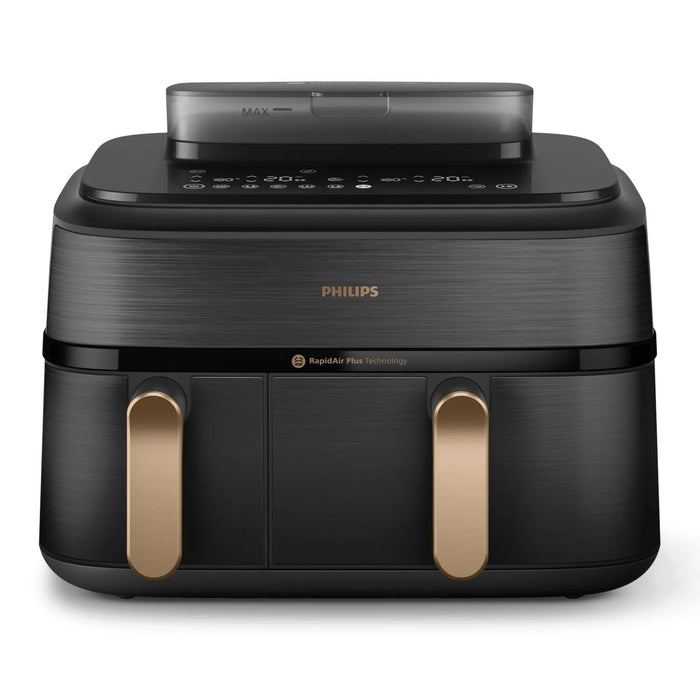 EAN 8720389049286 - Philips 5000 series NA552/00 freidora Doble 9 L Independiente 2750 W Freidora de aire caliente Negro, Oro imagen 5