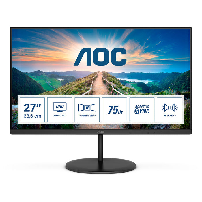 EAN 4038986189880 - AOC V4 Q27V4EA pantalla para PC 68,6 cm (27") 2560 x 1440 Pixeles 2K Ultra HD LED Negro imagen 1