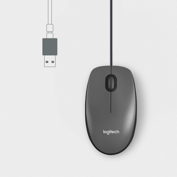 Ratón Con Cable Logitech M100 910-005003 - Usb 2.0 · 1000dpi · Negro