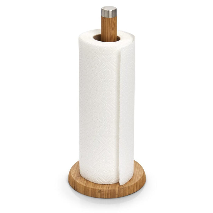 Zeller Present Küchenrollenhalter, Bambus/Edelstahl