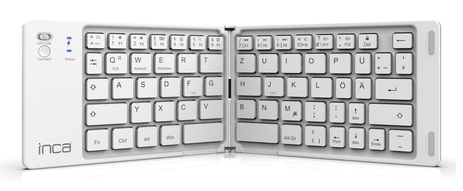 Inca Teclado Ibk-580bt Bt5.0, Faltbar, Schlank, Usb-C
