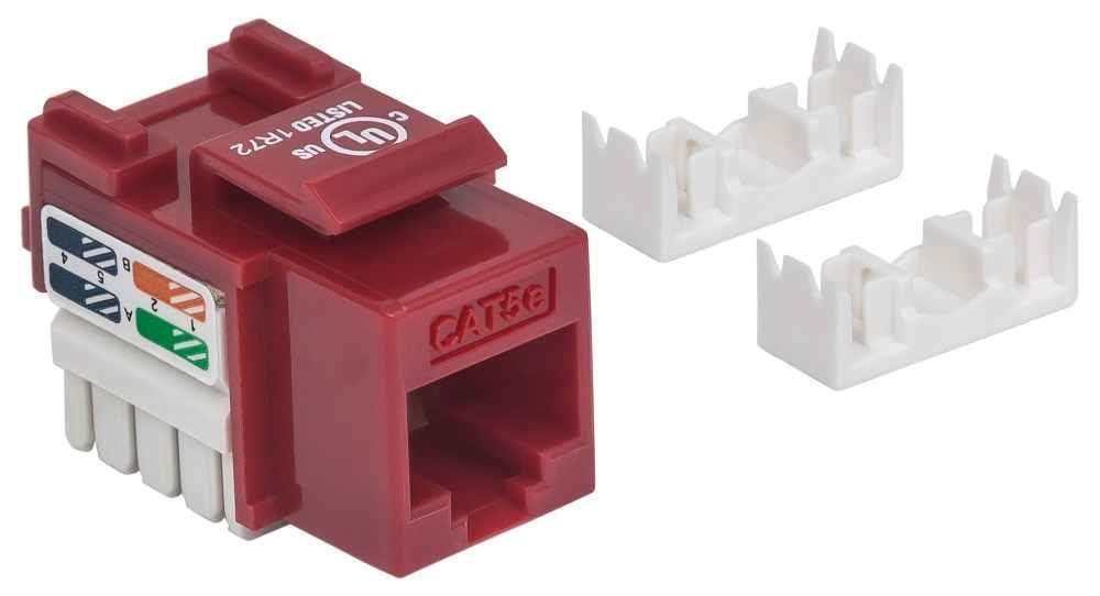 Intellinet Cat5e Keystone Jack Rojo Utp Punch-Down