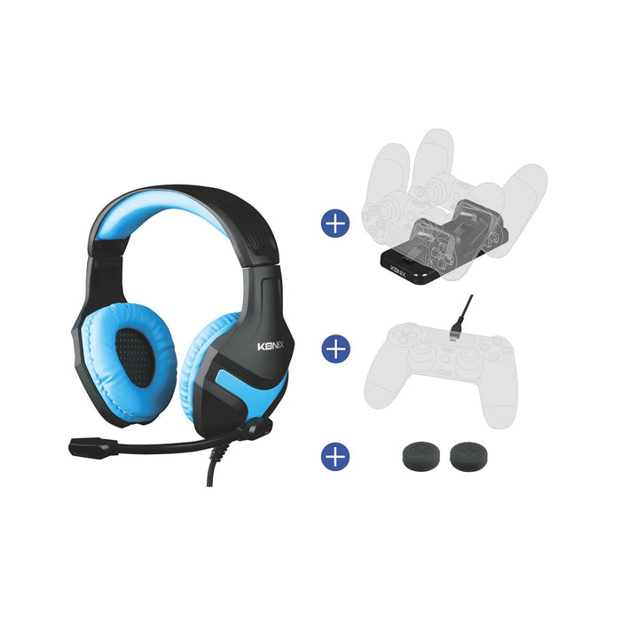 Gamer Pack - Auricular + Base De Carga + Grips