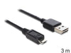 EAN 4043619833689 - DeLOCK EASY-USB 2.0-A - USB 2.0 micro-B, 3m cable USB USB A Micro-USB B Negro imagen 1