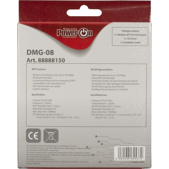 EAN 4260455645379 - Inter-Tech DMG-08 WLAN / Bluetooth 150 Mbit/s imagen 4