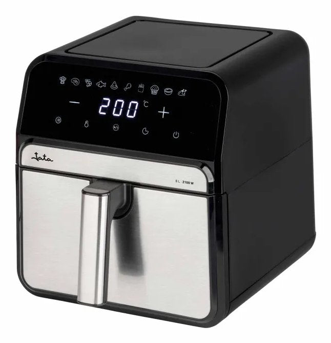 EAN 8421078038757 - JATA JEFR1242 freidora Sencillo 8 L Independiente 2100 W Freidora de aire caliente Negro, Plata imagen 1