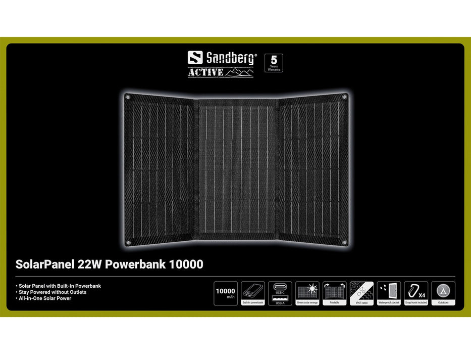 Solarpanel 22w Powerbank 10000