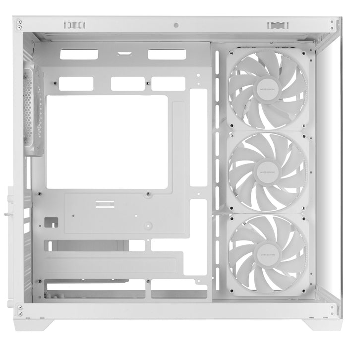 Caja Pc  Atx Mars Gaming Mcv5w Cristal Templado Panoramico Argb Gpu 416mm Blanco