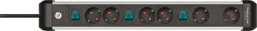 EAN 4007123677436 - Brennenstuhl 1391030601 base múltiple 3 m 6 salidas AC Interior Negro, Plata imagen 1