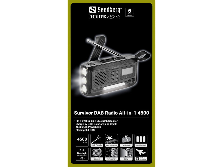 EAN 5705730421174 - Sandberg 421-17 radio Analógico y digital Negro imagen 4