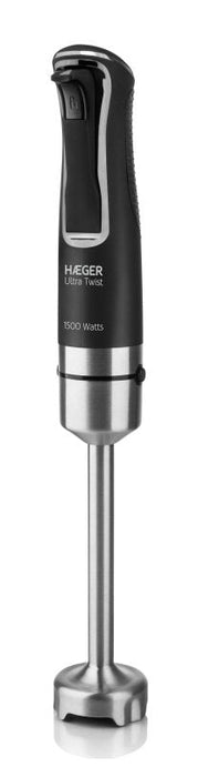 Batidora De Mano Haeger Ultra Twist 1500w Cuchilla Triple Titanio Acero Inoxidable Negro