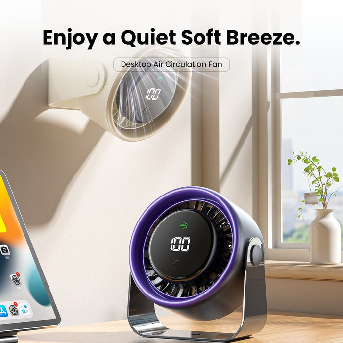 Ventilador De Sobremesa Vention Pbjh0 10w 7 Aspas 3 Velocidades