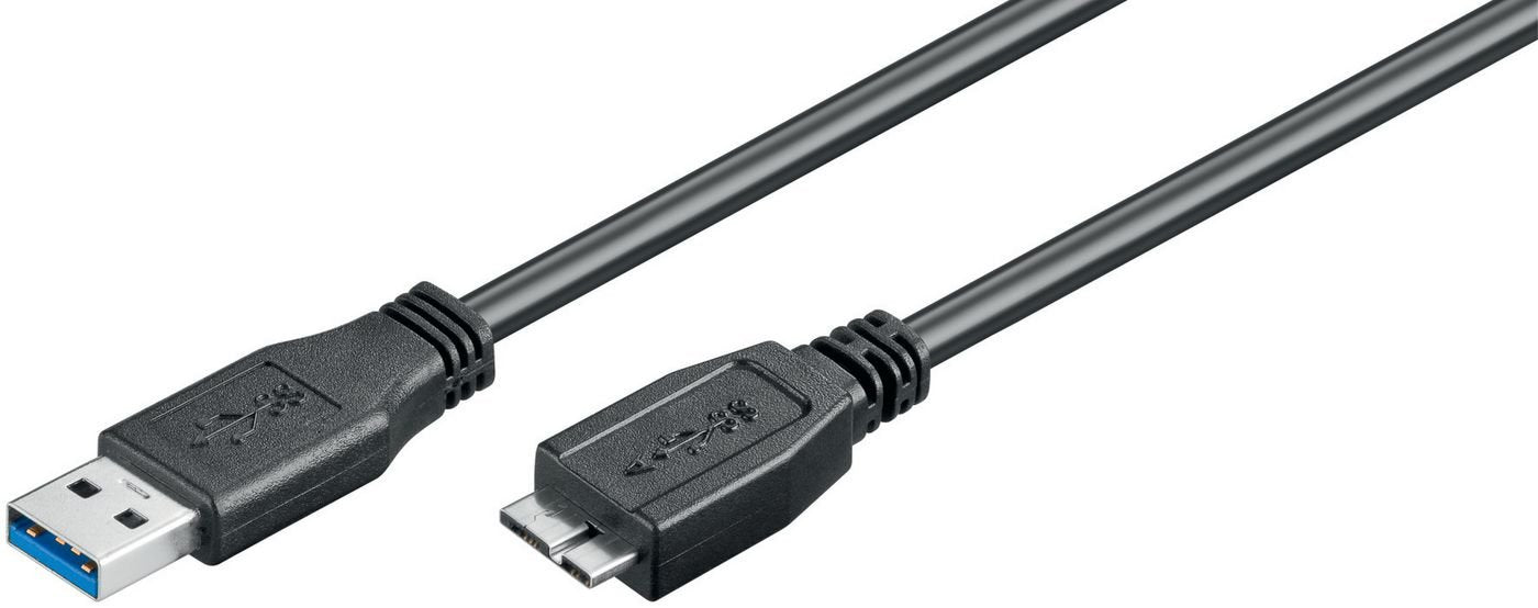 Cable Inline Usb 3.0 Tipo A Macho A Micro B Macho Negro 5m