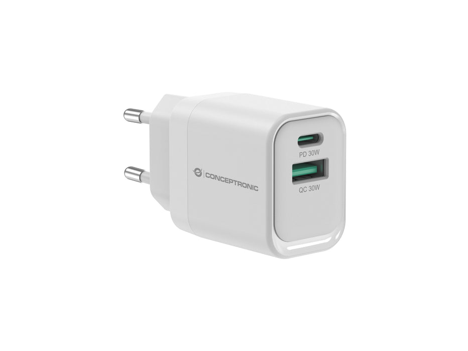 EAN 4015867240700 - Conceptronic ALTHEA19W33 cargador de dispositivo móvil Universal Blanco Corriente alterna Carga rápida In imagen 1