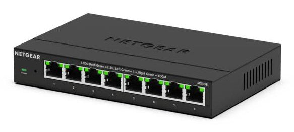 EAN 0606449170658 - NETGEAR MS308E No administrado 2.5G Ethernet (100/1000/2500) Negro imagen 1