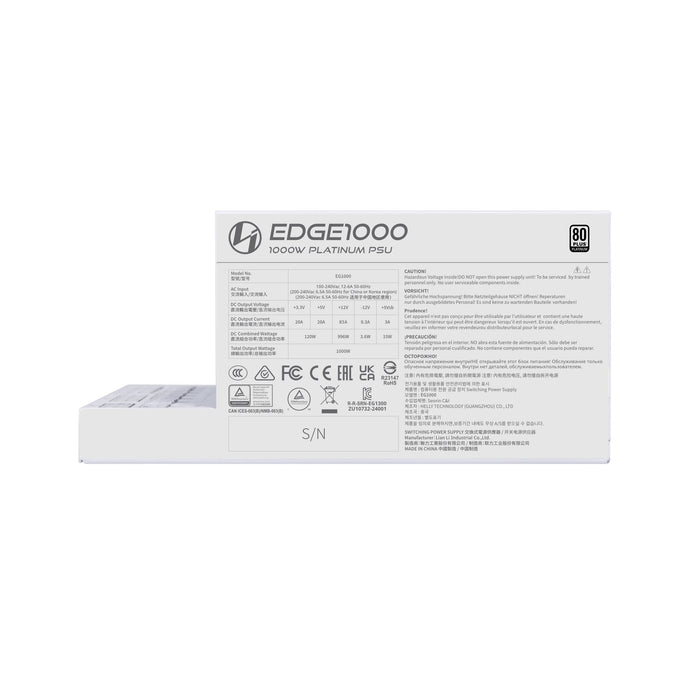 EAN 4718466015280 - Lian Li EG1000 unidad de fuente de alimentación 1000 W 20-pin ATX SFX Blanco imagen 4
