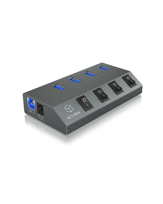 EAN 4250078164883 - ICY BOX IB-HUB1405 USB 3.2 Gen 1 (3.1 Gen 1) Type-B 5000 Mbit/s Antracita imagen 8