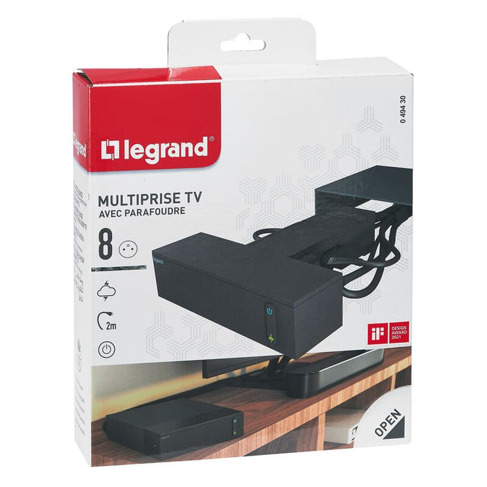 EAN 3414971942820 - Legrand 049430 base múltiple 2 m 8 salidas AC Interior Negro imagen 4