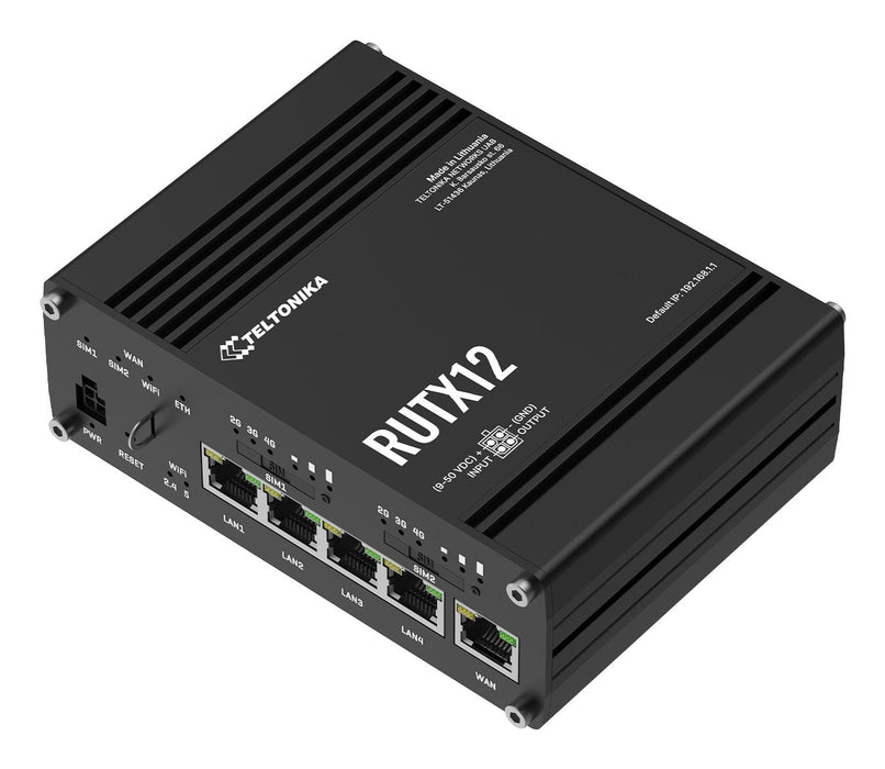 Teltonika Networks Rutx12 Dual Sim Dual 4g Lte Azultooth Router Esim Version