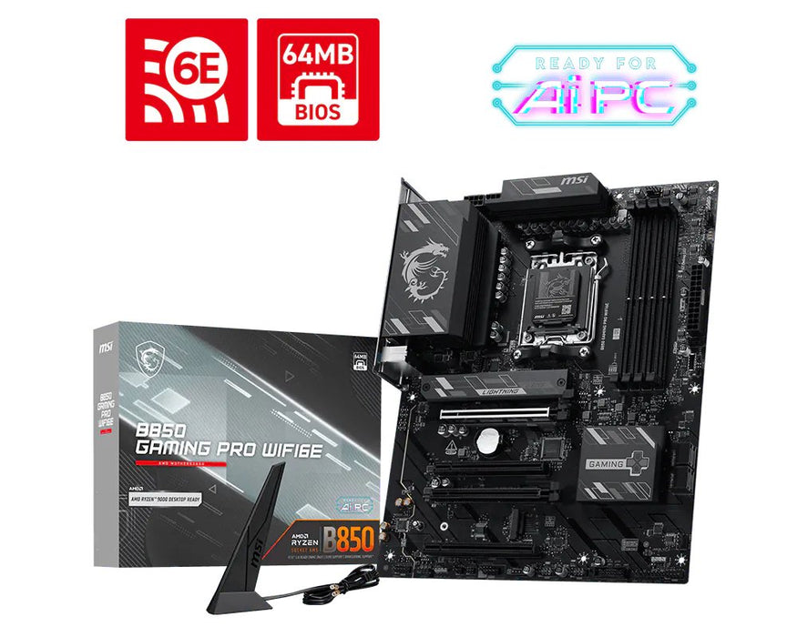 EAN 4711377393522 - MSI B850 GAMING PRO WIFI6E placa base AMD B850 Zócalo AM5 ATX imagen 1