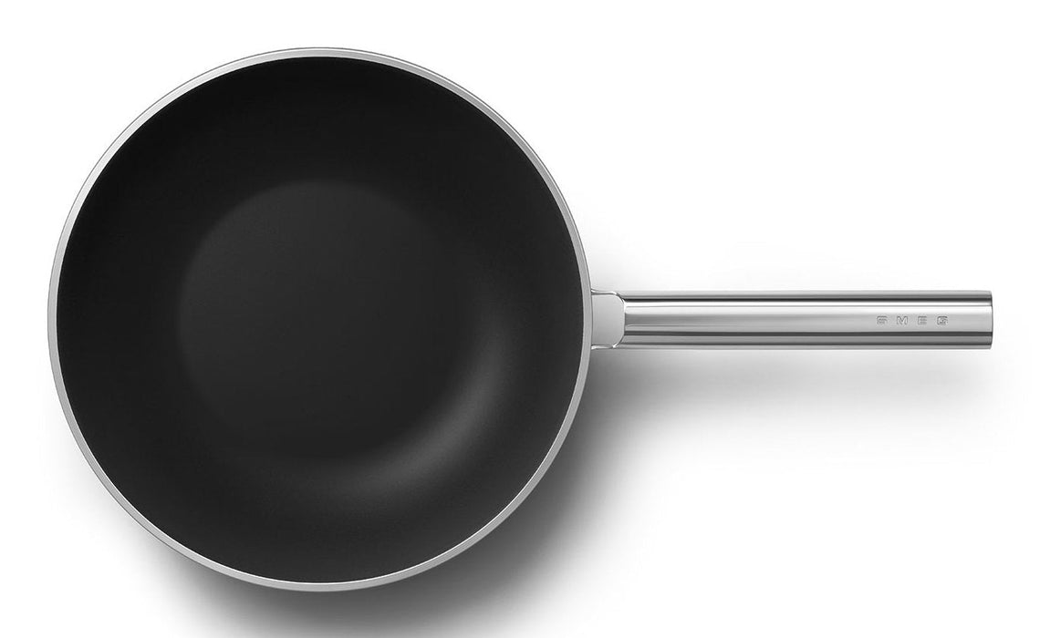 Smeg Wof3002crm Wok, 30 Cm, Keramik, Edelstahlgriff, Mattcreme