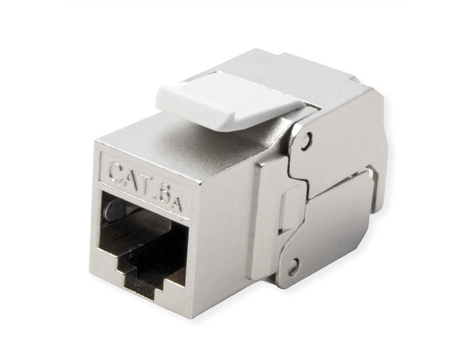 Roline Cat.6a (Class Ea) Keystone, Rj-45, Geschirmt, Werkzeuglos, Silberfarben
