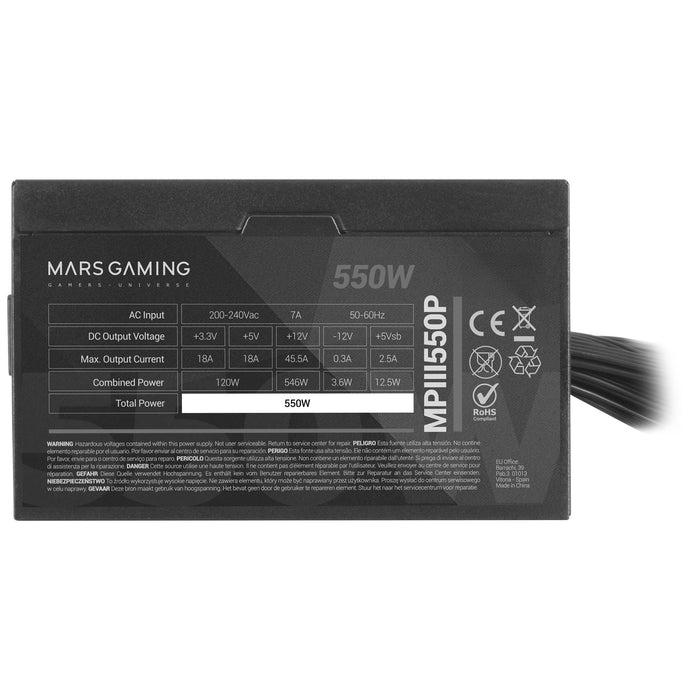 EAN 8435693107422 - Mars Gaming MPIII550P unidad de fuente de alimentación 24-pin ATX imagen 5