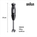 EAN 8021098003980 - Braun MultiQuick 5 MQ55.254MBK 0,5 L Batidora de inmersión 1000 W Negro, Acero inoxidable imagen 2