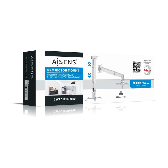 EAN 8436574703474 - AISENS CWP01TSE-049 montaje para projector Techo/pared Blanco imagen 8