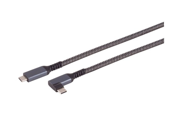 S-Impuls Usb-C Cable De Carga, 3.2, 90°, 100w Pd, Textil, 2m