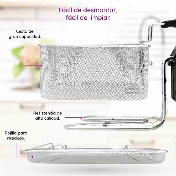 Freidora Grunkel Maxi Fry Pro 3000w Capacidad 4.2l