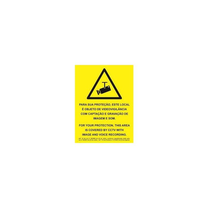 150x200 Cctv Sign